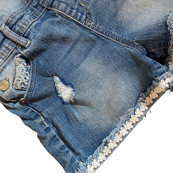 Jordache Girl Denim Overalls with Lace Trim - Picture 8 of 9